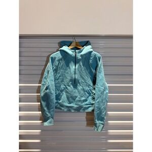 Lululemon Scuba Half Zip Hoodie Cyan Blue M/L gym athleisure